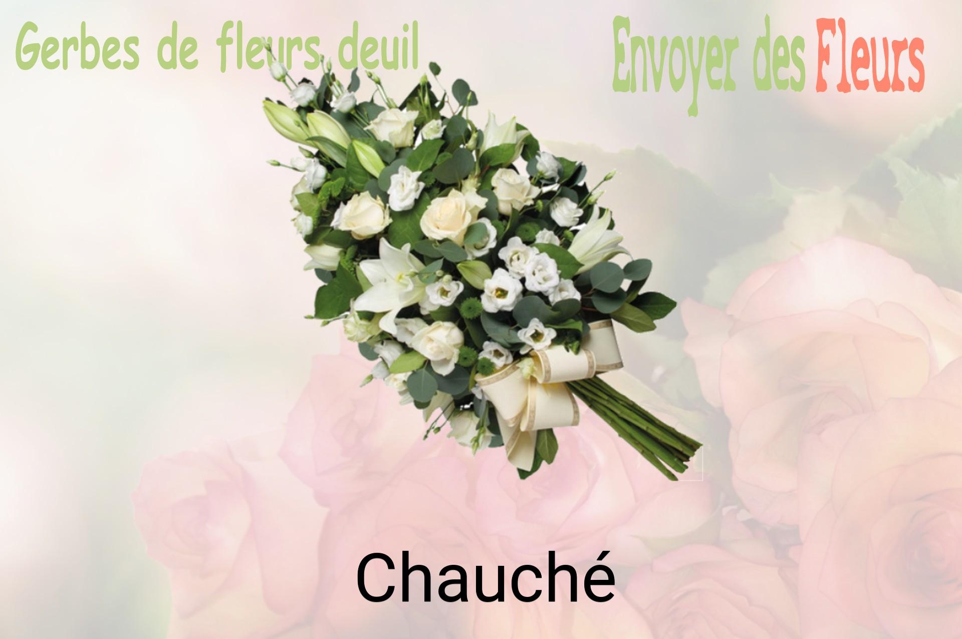 Gerbe de fleurs de deuil livrée à Chauché